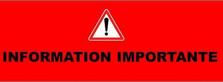 Information importante