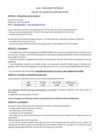 REGLEMENT ALSH-0001