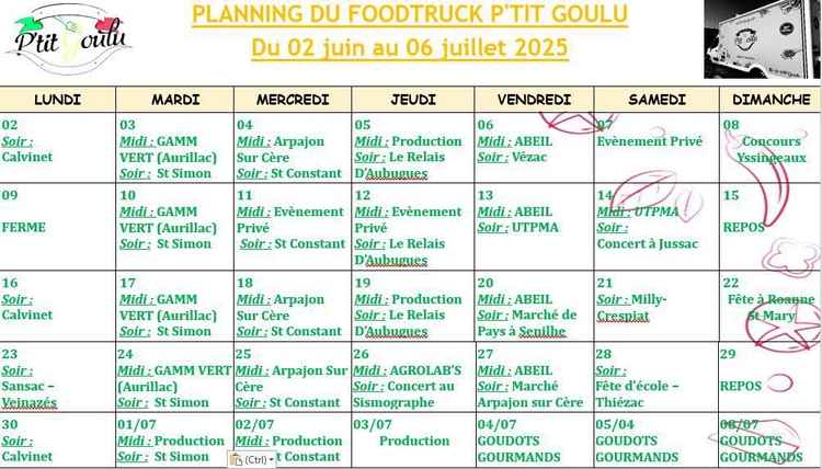Du 02 juin au 05 juillet