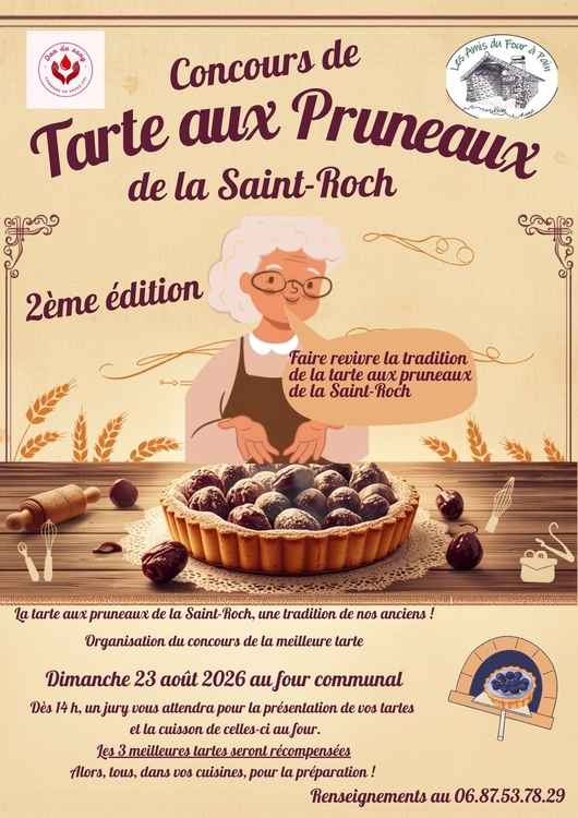 Concours tarte aux pruneaux - Fête 2026